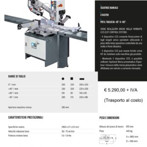 Segatrice a nastro SHARK 282 MEP